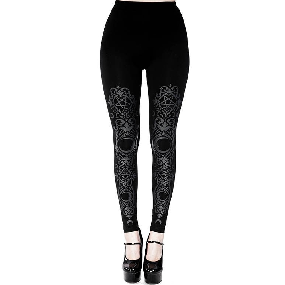 Restyle - Baroque crescent print Gamaschen - Schwarz